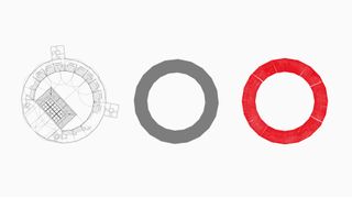 Shakespeare's Globe: The logo based on the theatre's shape