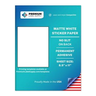 A blue packet of matte labels 