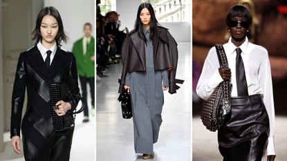 studded handbags catwalk imagery