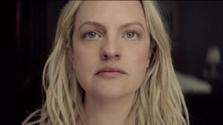 Close-up of Elisabeth Moss in "The Veil"