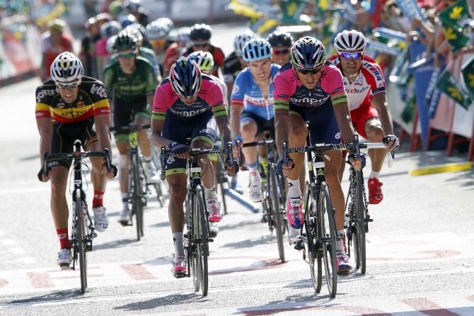 Filippo Pozzato (Lampre-Merida) had to make do with winning the sprint for 21st place.