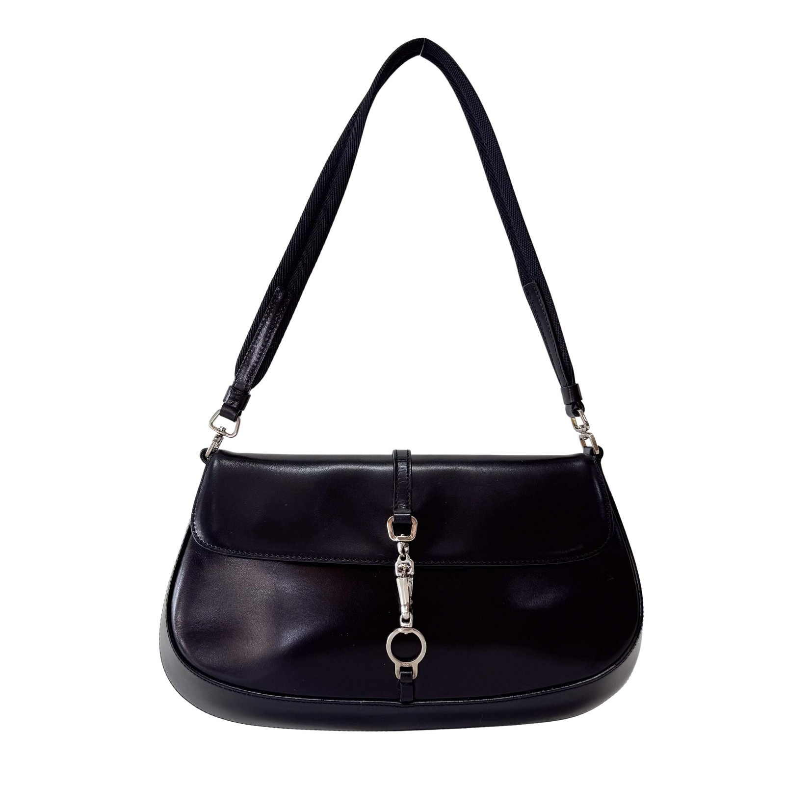 Black leather bag