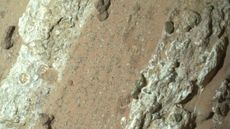 A sample collected by NASA’s Perseverance Mars rover from an ancient dry riverbed in Jezero Crater could preserve evidence of ancient microbial life. Taken from a rock named “Cheyava Falls” last year, the sample, called “Sapphire Canyon,” contains potential biosignatures, according to a paper published Wednesday in the journal Nature.