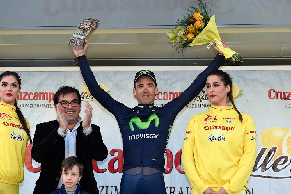 Stage winner Javier Moreno of Movistar.