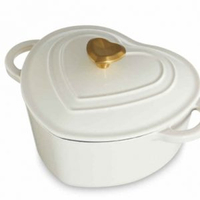 Kirkton House White Heart Cast Iron Casserole dishShoppers can buy the large dish on its own in both white and red, with matching heart-shaped lids.
