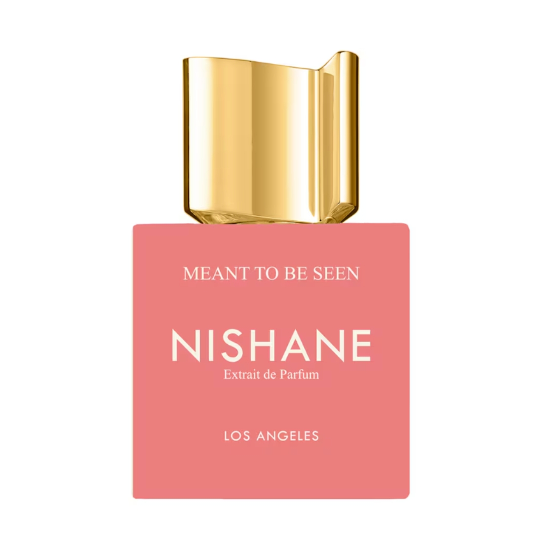 A product shot of the Nishane Meant To Be Seen Extrait de Parfum, on a white background