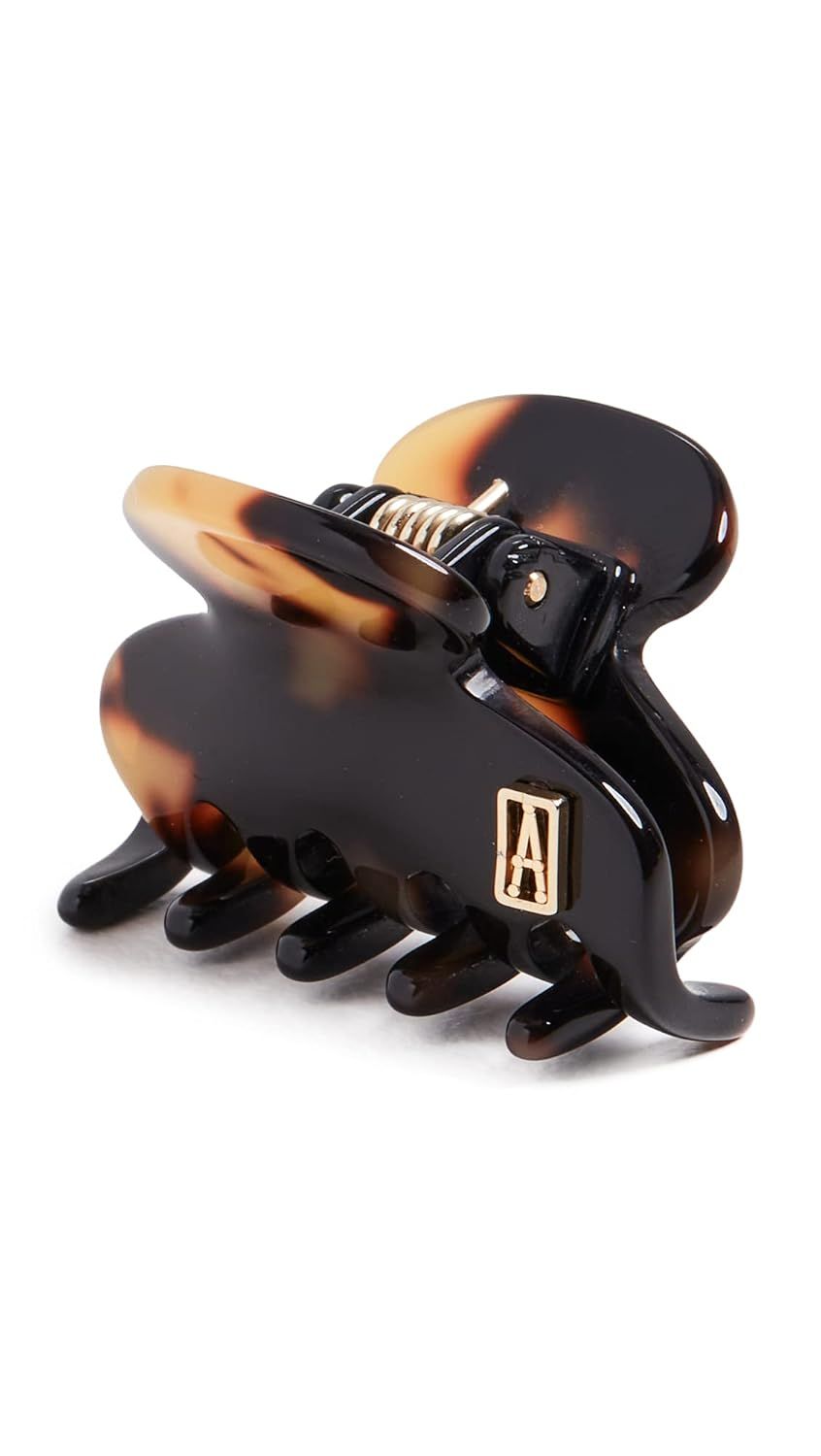 Alexandre de Paris, Alexandre De Paris Women's Small Jaw Clip, Tokyo Tortoise, Tan, Print, One Size