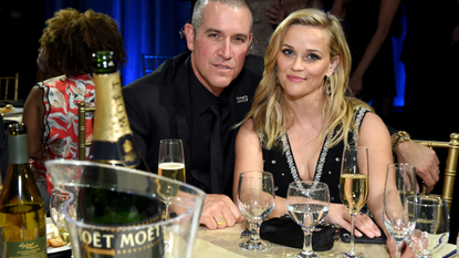 Talent agent Jim Toth (L) and producer-actor Reese Witherspoon attend Moet & Chandon celebrate The 23rd Annual Critics' Choice Awards at Barker Hangar on January 11, 2018 in Santa Monica, California