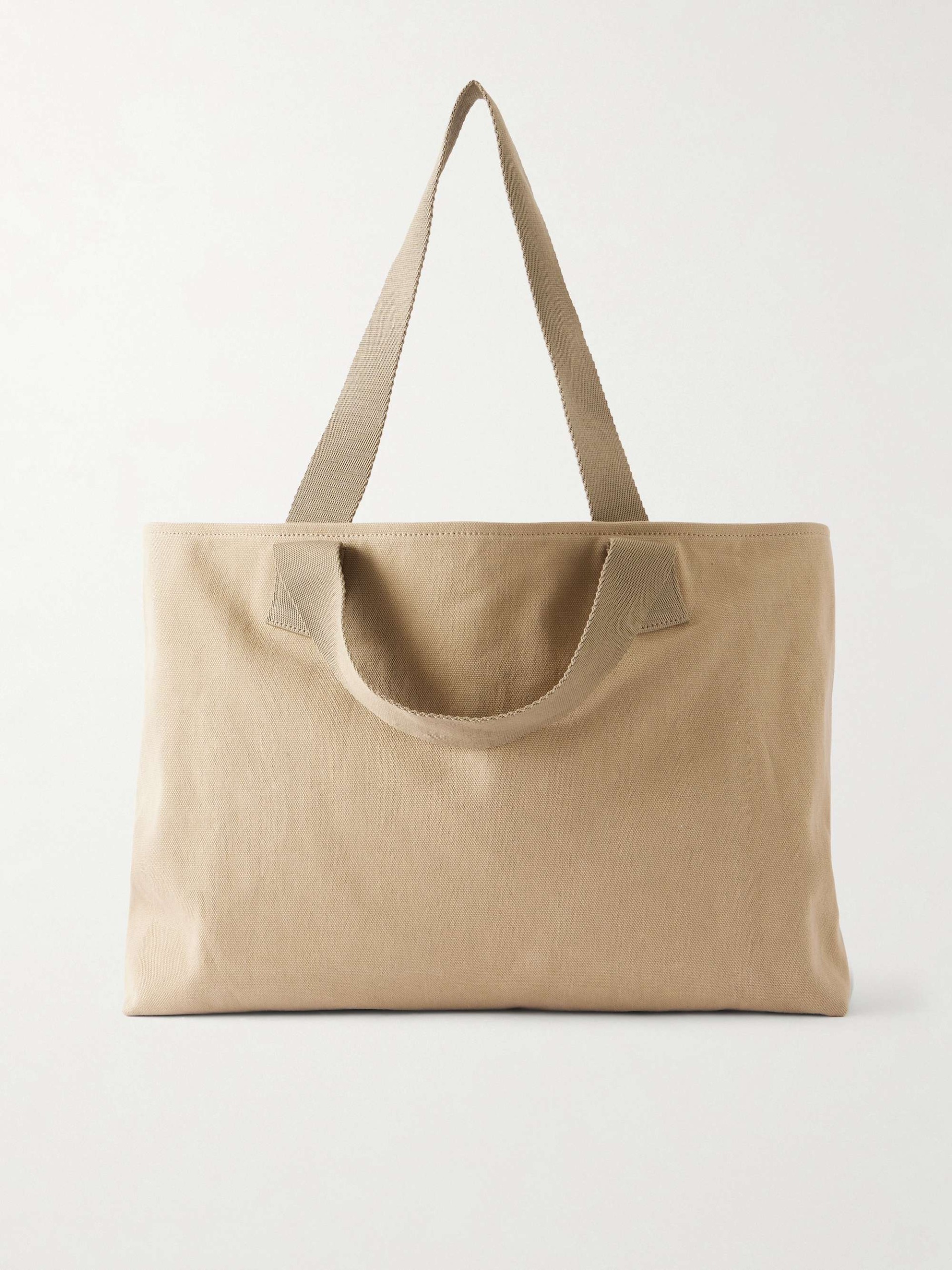 Brian Leather-Trimmed Canvas Medium Tote