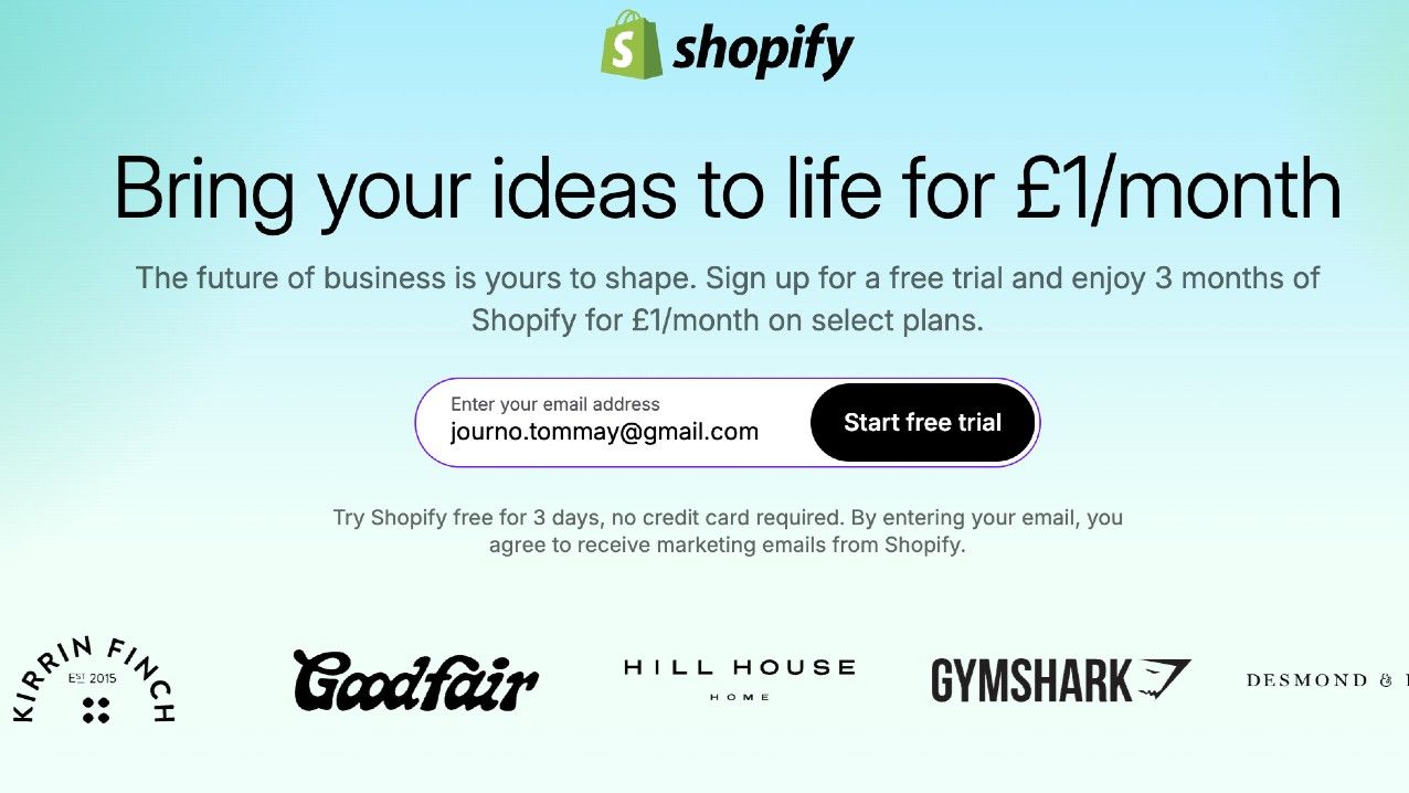 Screenshot of Shopify interface