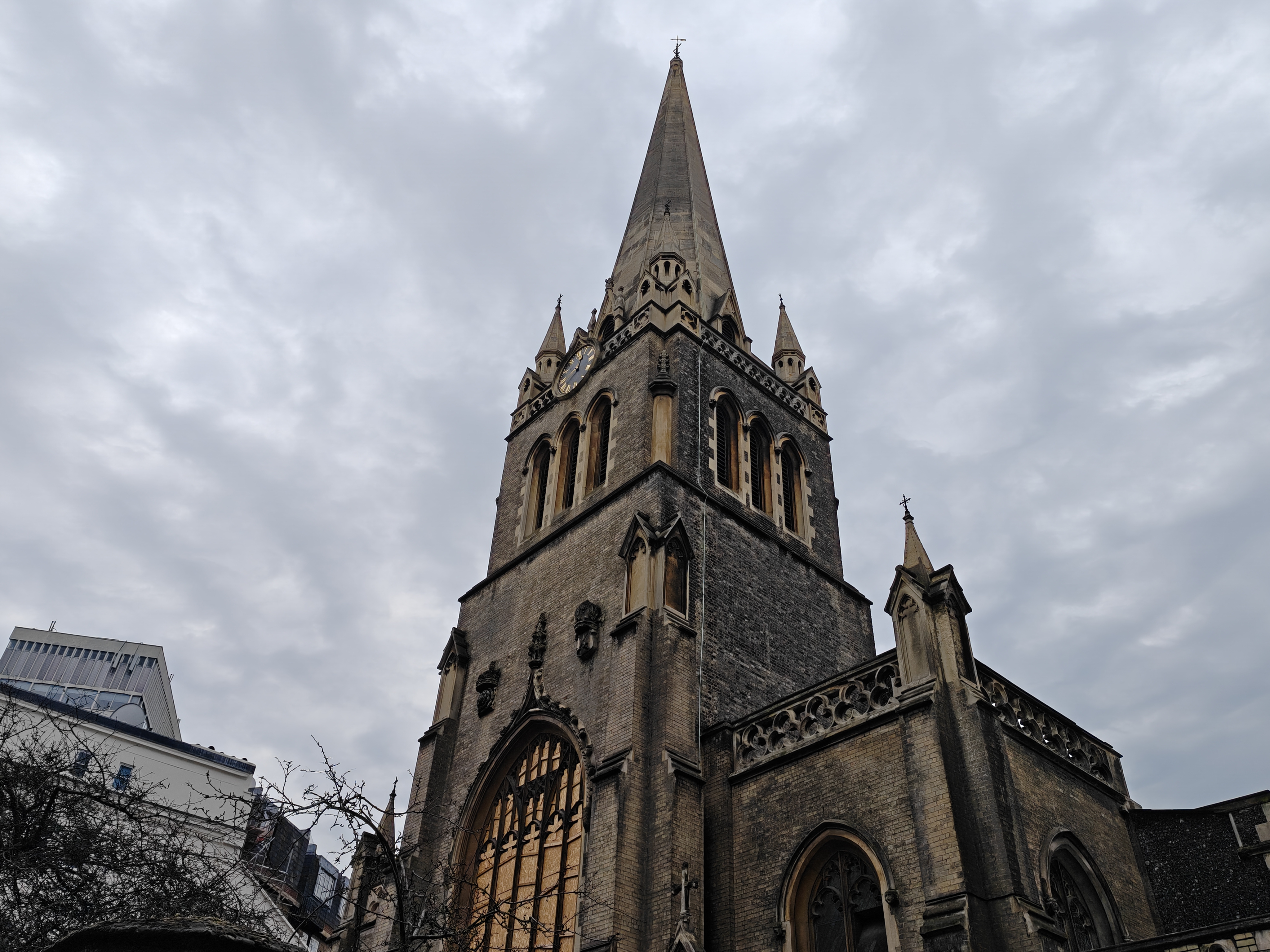 A church against a cloudy sky