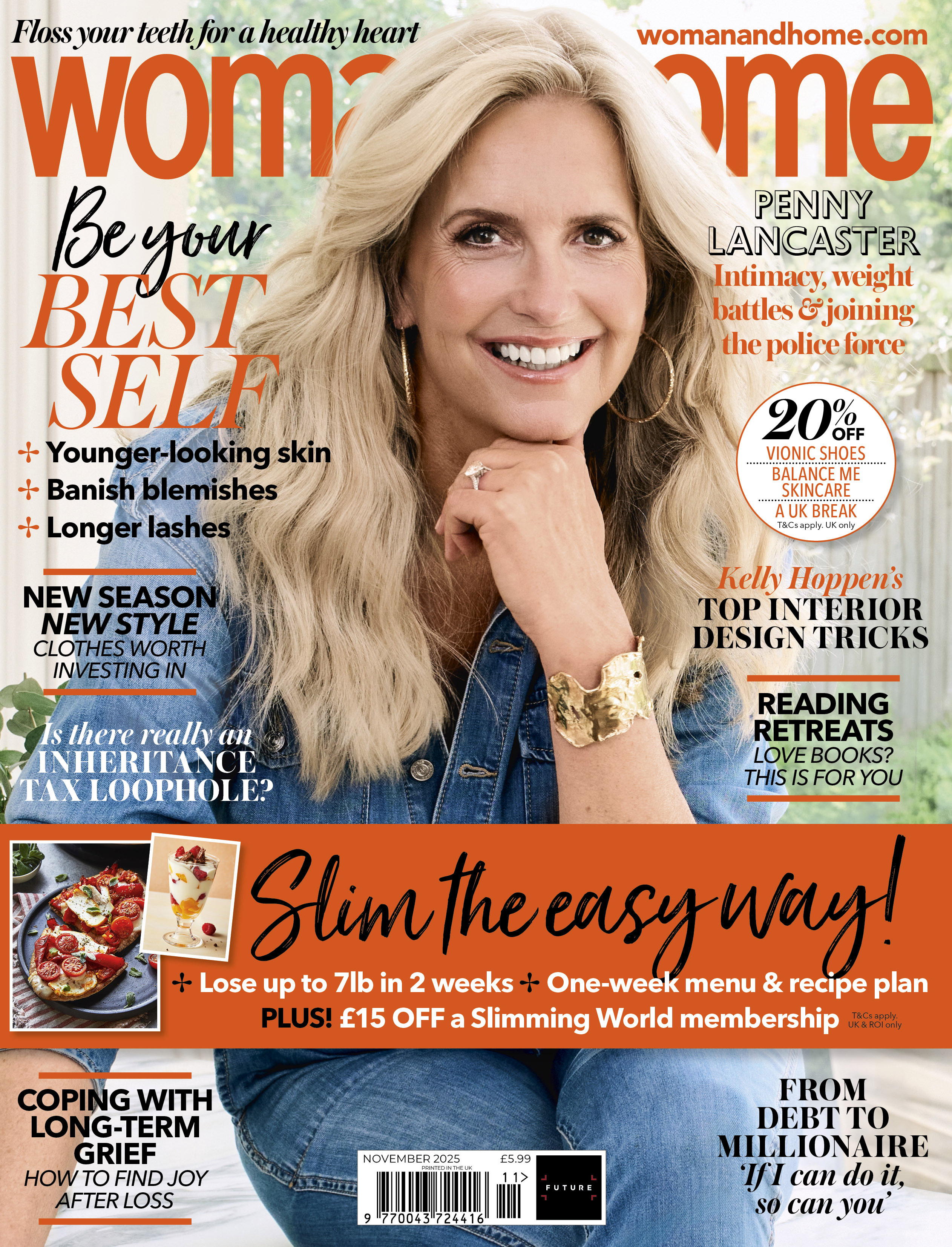 Penny Lancaster for the November 2025 cover of woman&amp;amp;home