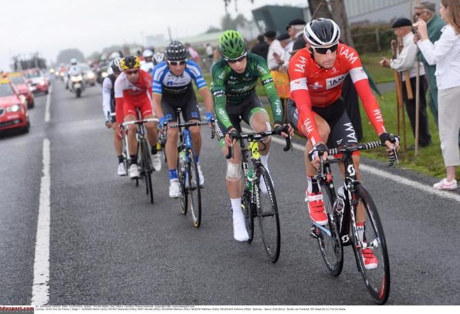Martin Elmiger (IAM Cycling) leads the breakaway