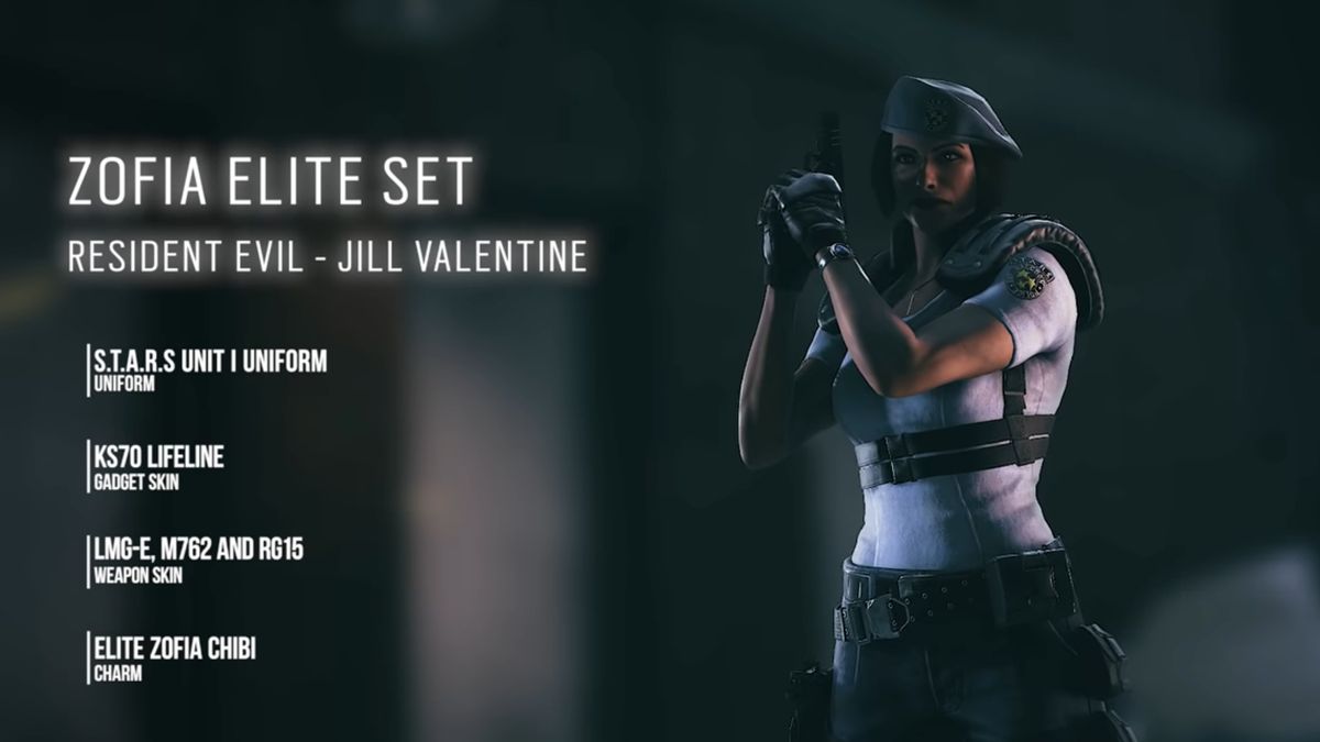 Rainbow Six Siege adds Jill Valentine skin for the Resident Evil