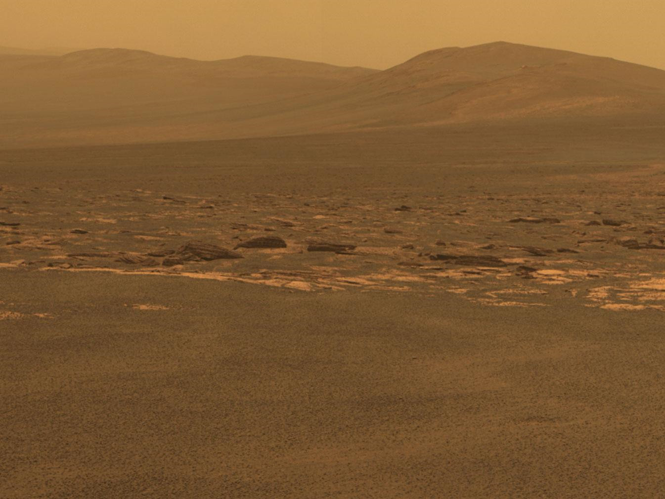 West Rim of Endeavour Crater on Mars