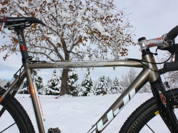 The top tube underside is flattened for more comfortable shouldering.