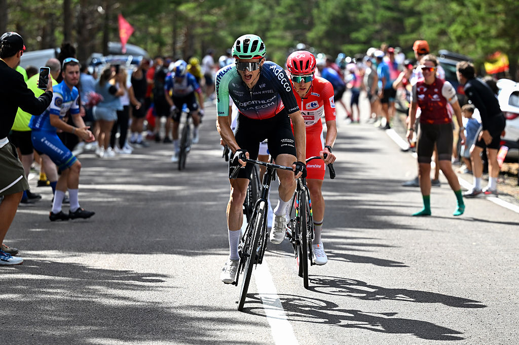 Gall attacking with Pogacar on his wheel