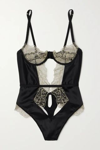 valentine's gifts for her - coco de mer lace trimmed bodysuit