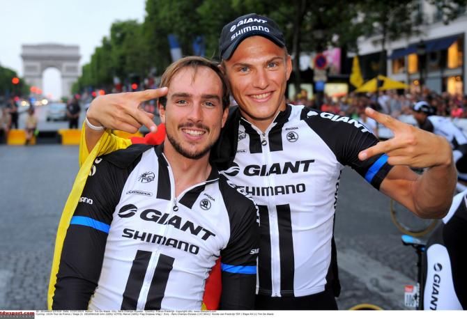 John Degenkolb and Marcel Kittel on the Champs-&Eacute;lys&eacute;es