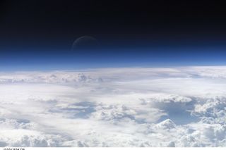 Earth's atmosphere as seen from a very high viewpoint