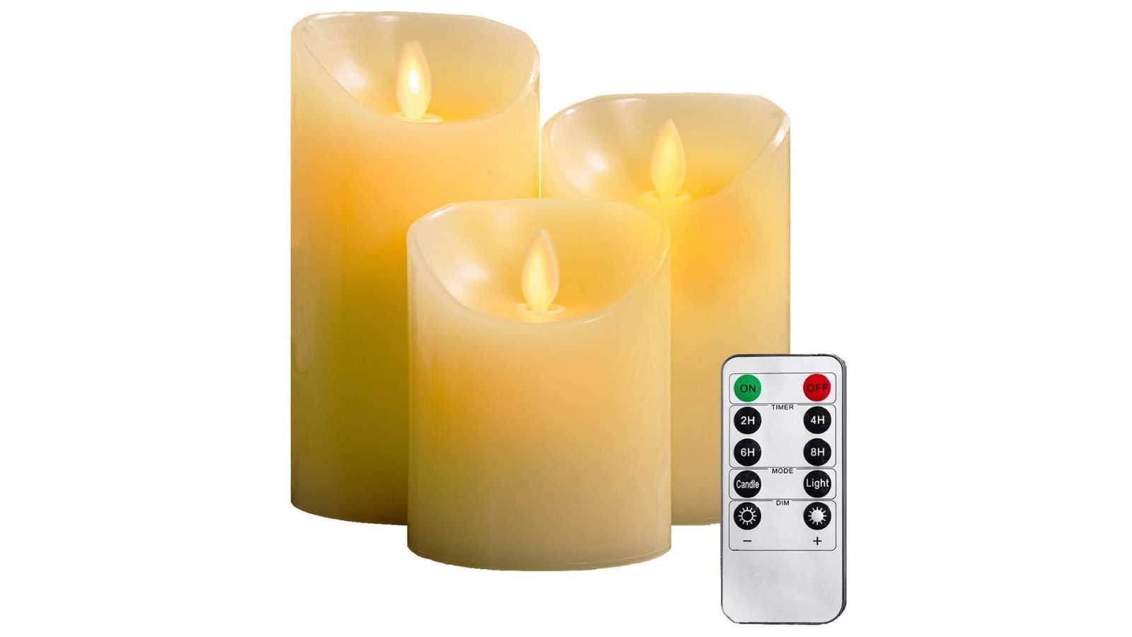 One of the best flameless candles you can buy at Amazon are the YIWER Flameless Candles