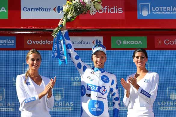 Laurent Pichon (FDJ) in the mountains jersey.