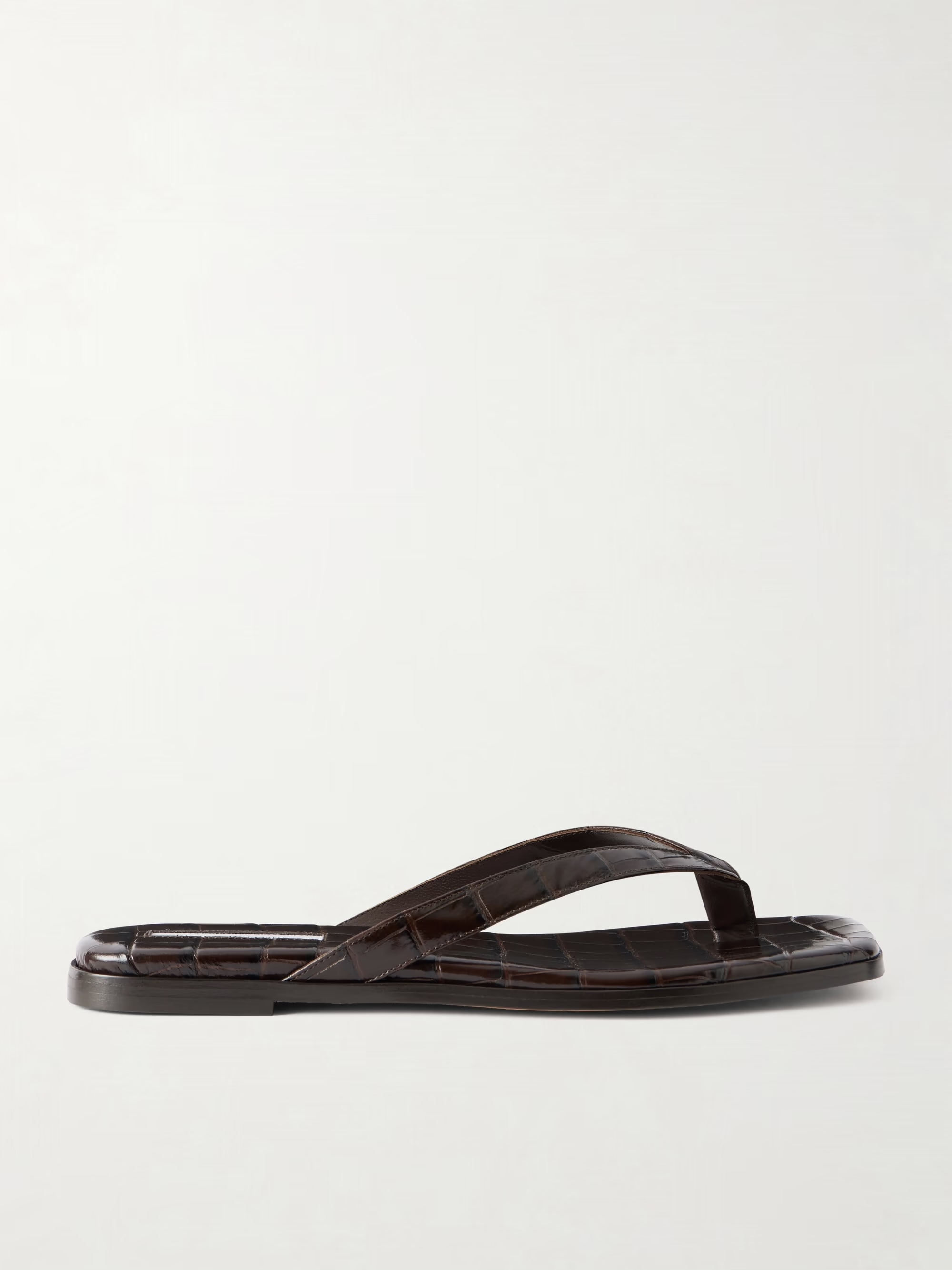 Sacha Velvet Thong Sandals in Black - the Row