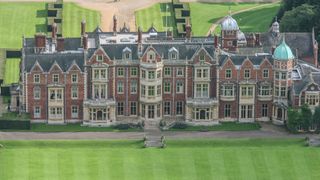 Aerial view of Sandringham House in Norfolk