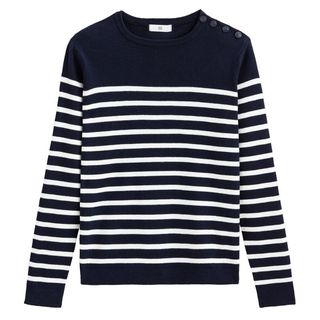 Organic Cotton Jumper in Breton Stripe