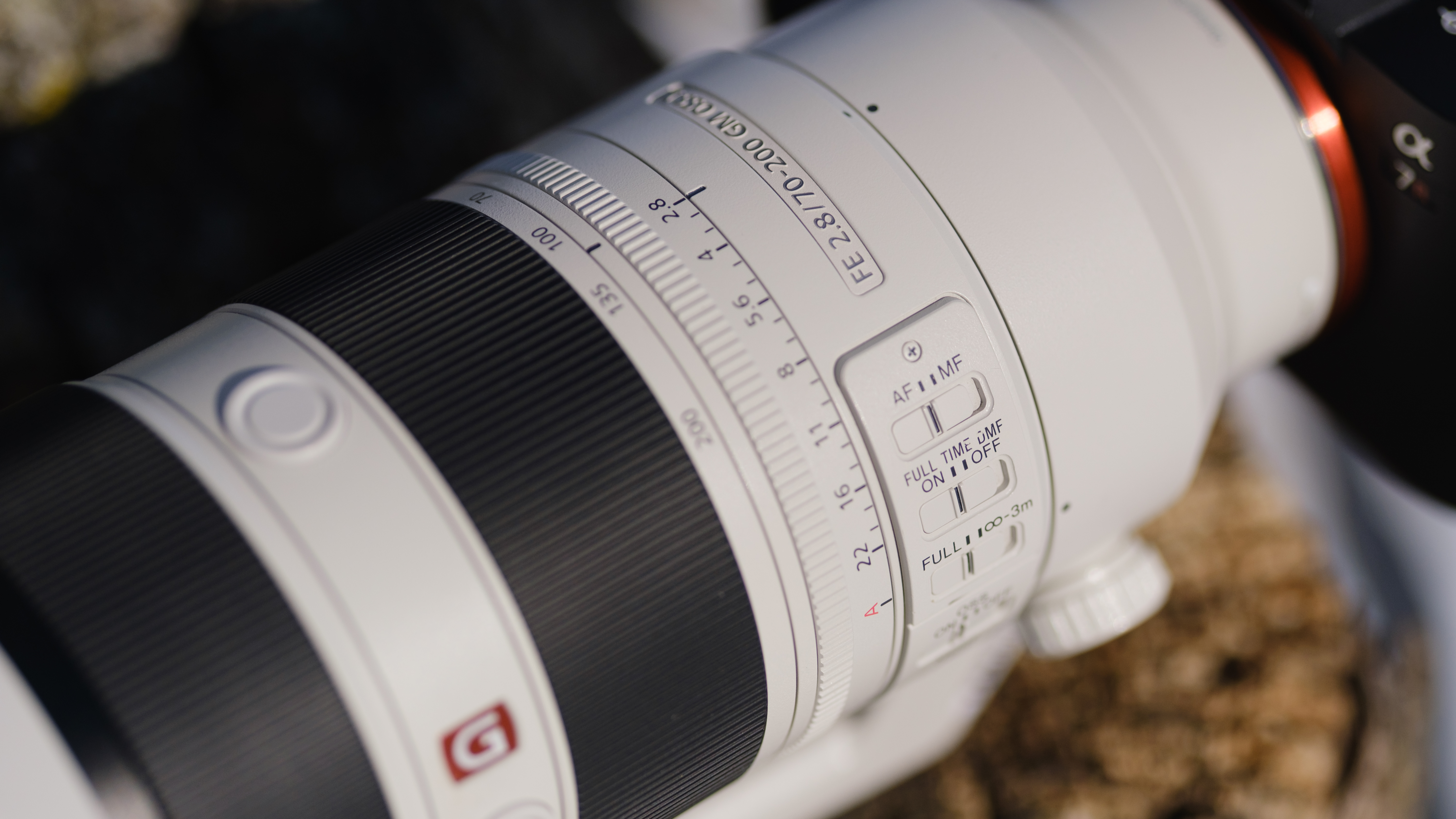 The Sony 70-200mm f/2.8 GM OSS II lens on the SOny A7R V