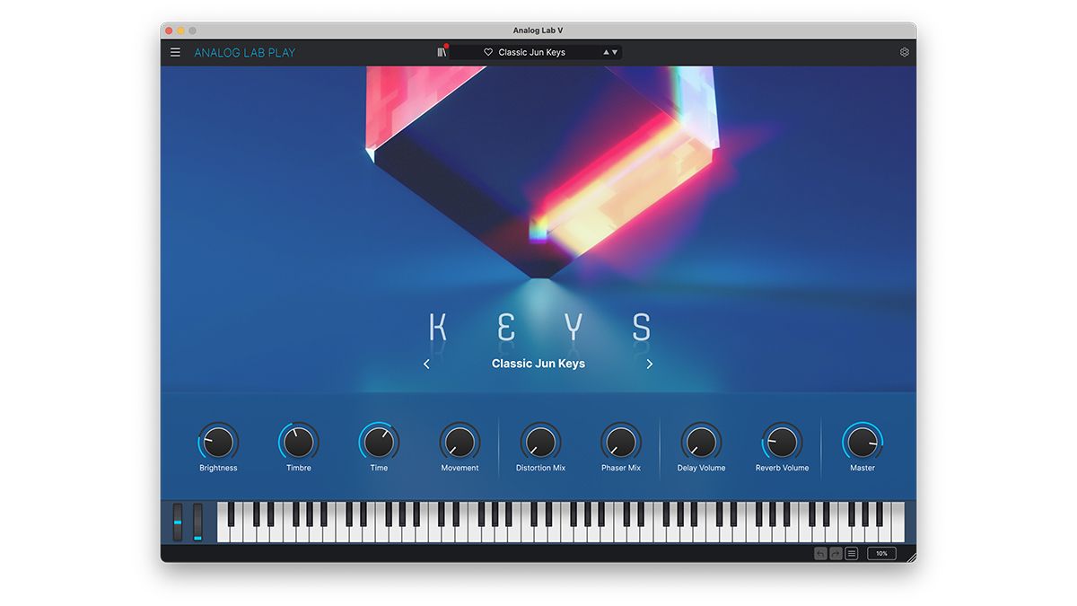 Analog Lab Play is a free Arturia plugin with a simplified interface