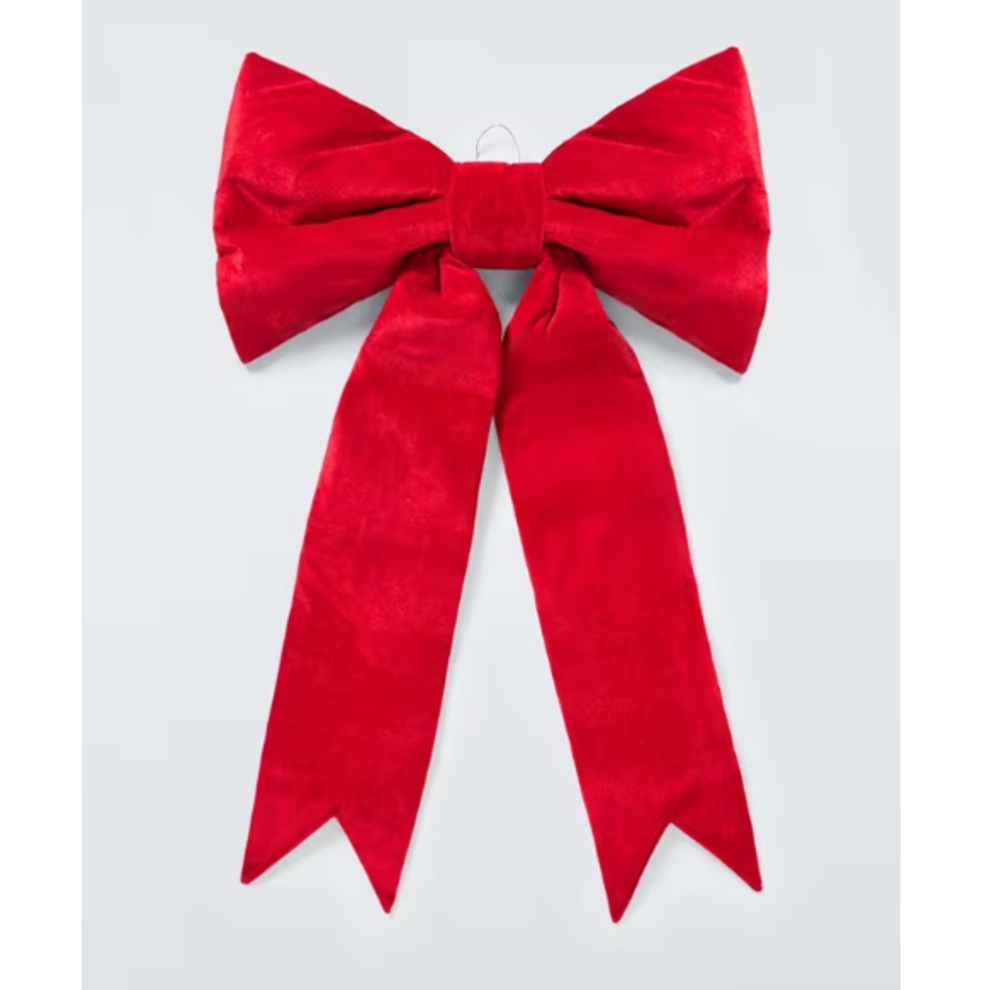John Lewis Velvet Hanging Bow, Red, 90cm