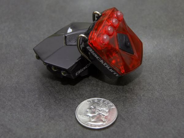 Both the front and rear lights are tiny