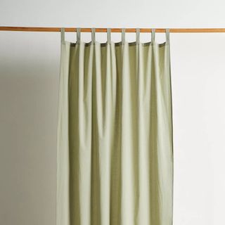 sage green curtains