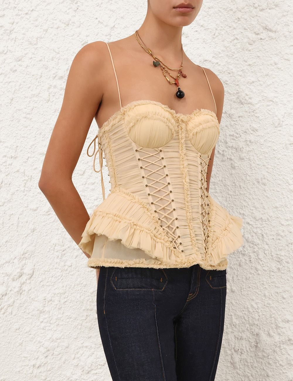 Zimmermann Rebellion Frayed Corset