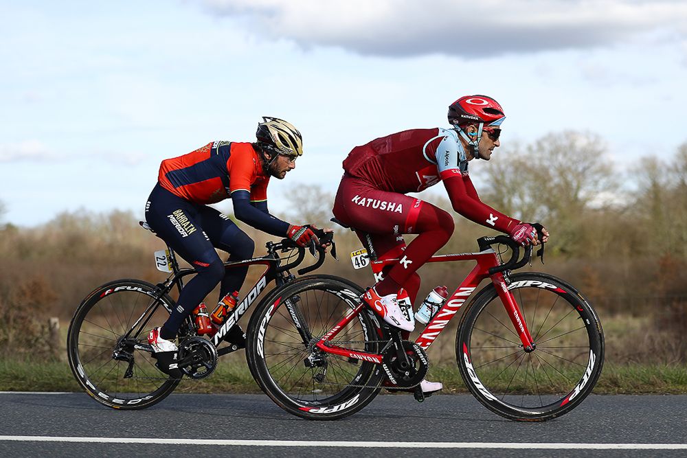 Tiago Machado and Manuele Boaro are the final survivor's of the stage 2 breakaway at parisNice