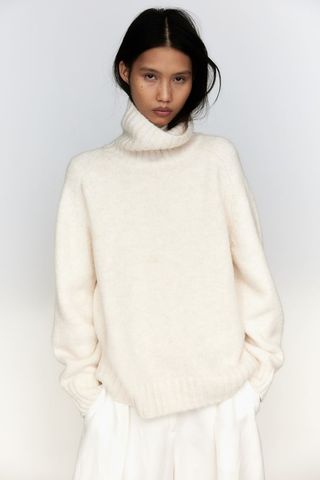 Oversized Polo-Neck Jumper