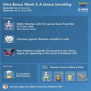 Pokemon Go Ultra Bonuses Week 3