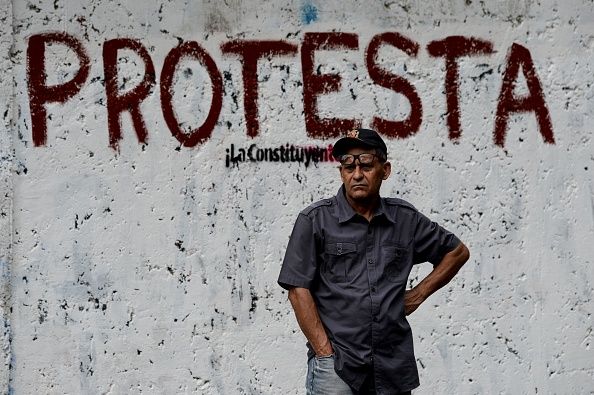 Protest graffiti in Venezuela.