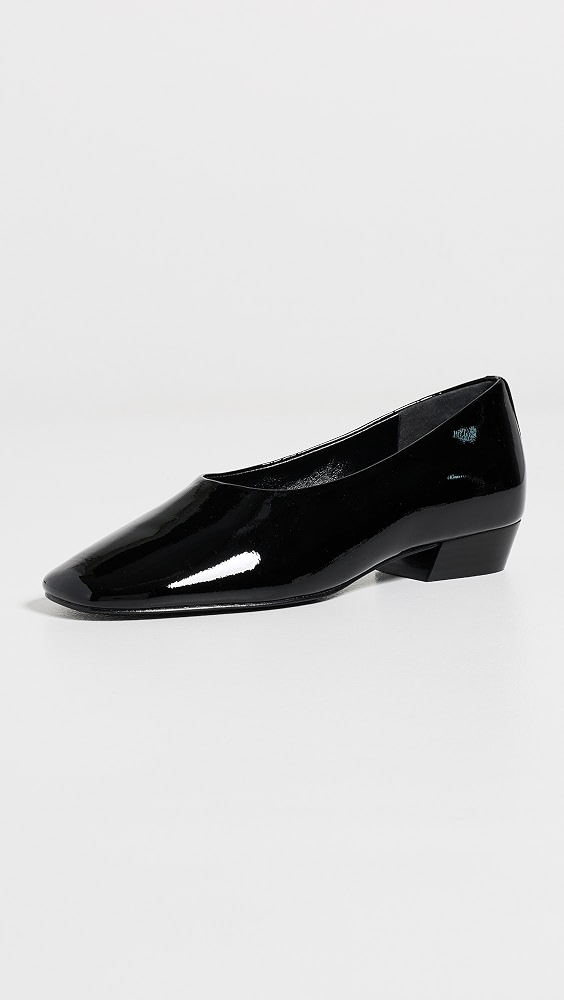 Poppi Leather Ballet Heels - Blkpt