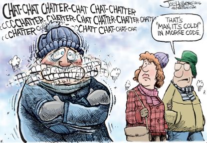 Editorial cartoon U.S. cold weather winter