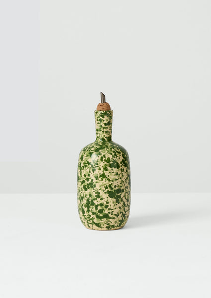 Cortona Splatter Oil Pourer | Cream/leaf