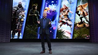 Jim Ryan, president and chief executive officer of Sony Interactive Entertainment Inc., speaks during a press event at the 2023 CES event in Las Vegas, Nevada, US, on Wednesday, Jan. 4, 2023. For the first time, CES has a theme: how technology is addressing the world's biggest challenges.