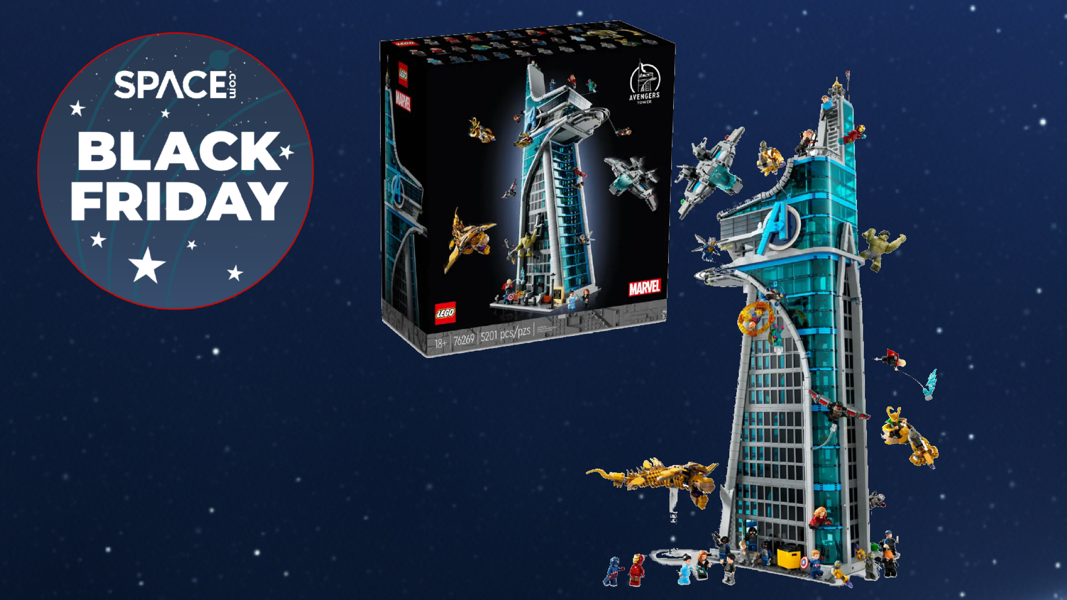 This huge Lego Marvels Avengers Tower comes with free gifts for Black Friday Space