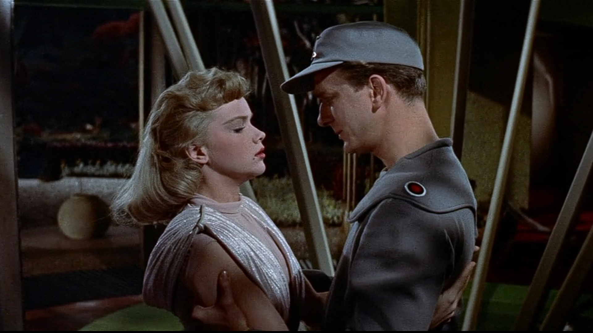 Captura de tela do filme de ficção científica de 1956, Forbidden Planet.