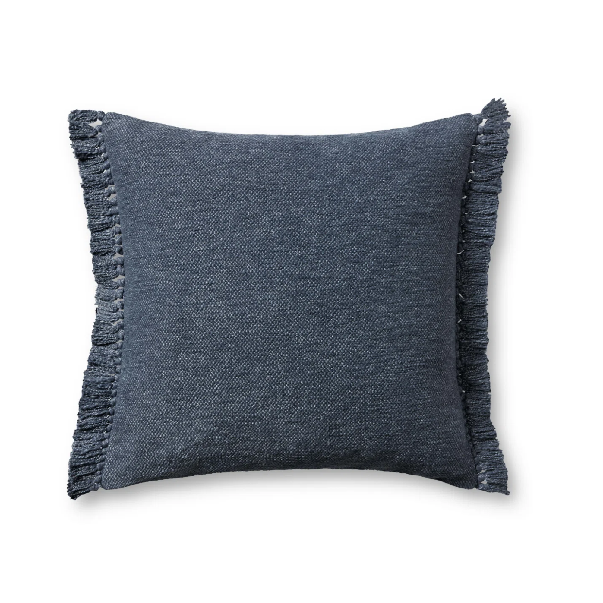 a blue throw pillow