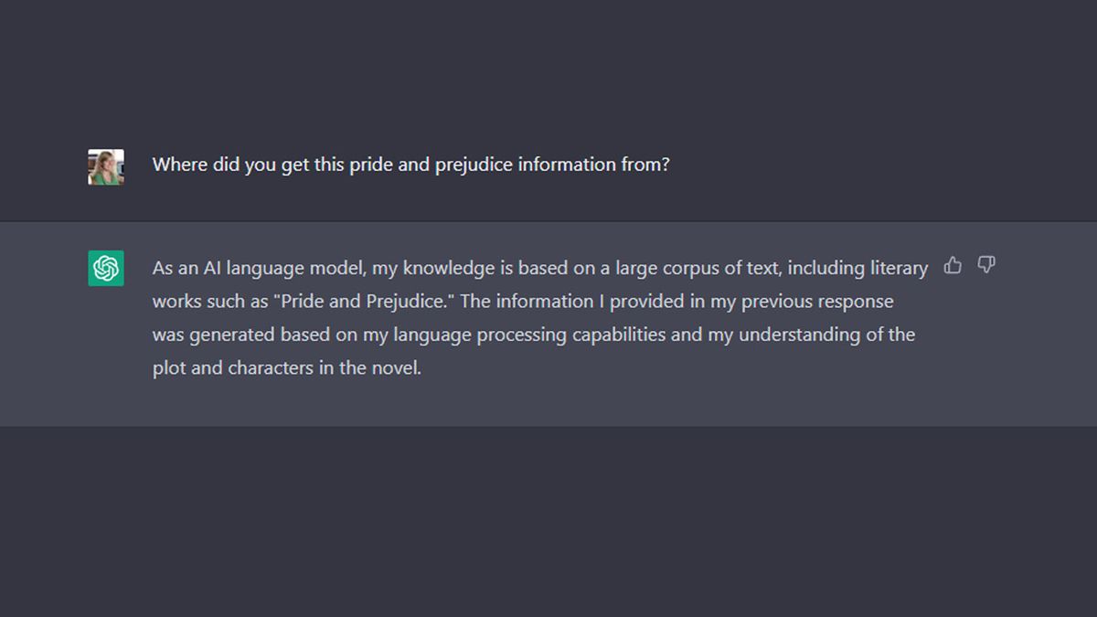 ChatGPT doesn't specifically tell you where it gets information.