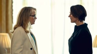 Toussaint and Abigail look at each other in Hostage