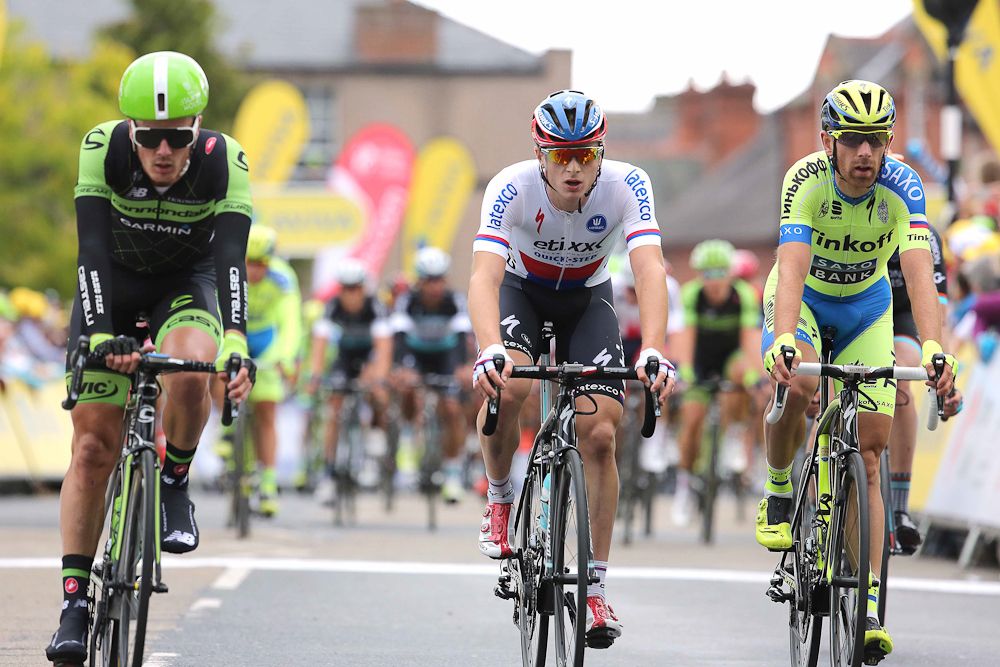 Zdenek Stybar at the finish of stage 1.