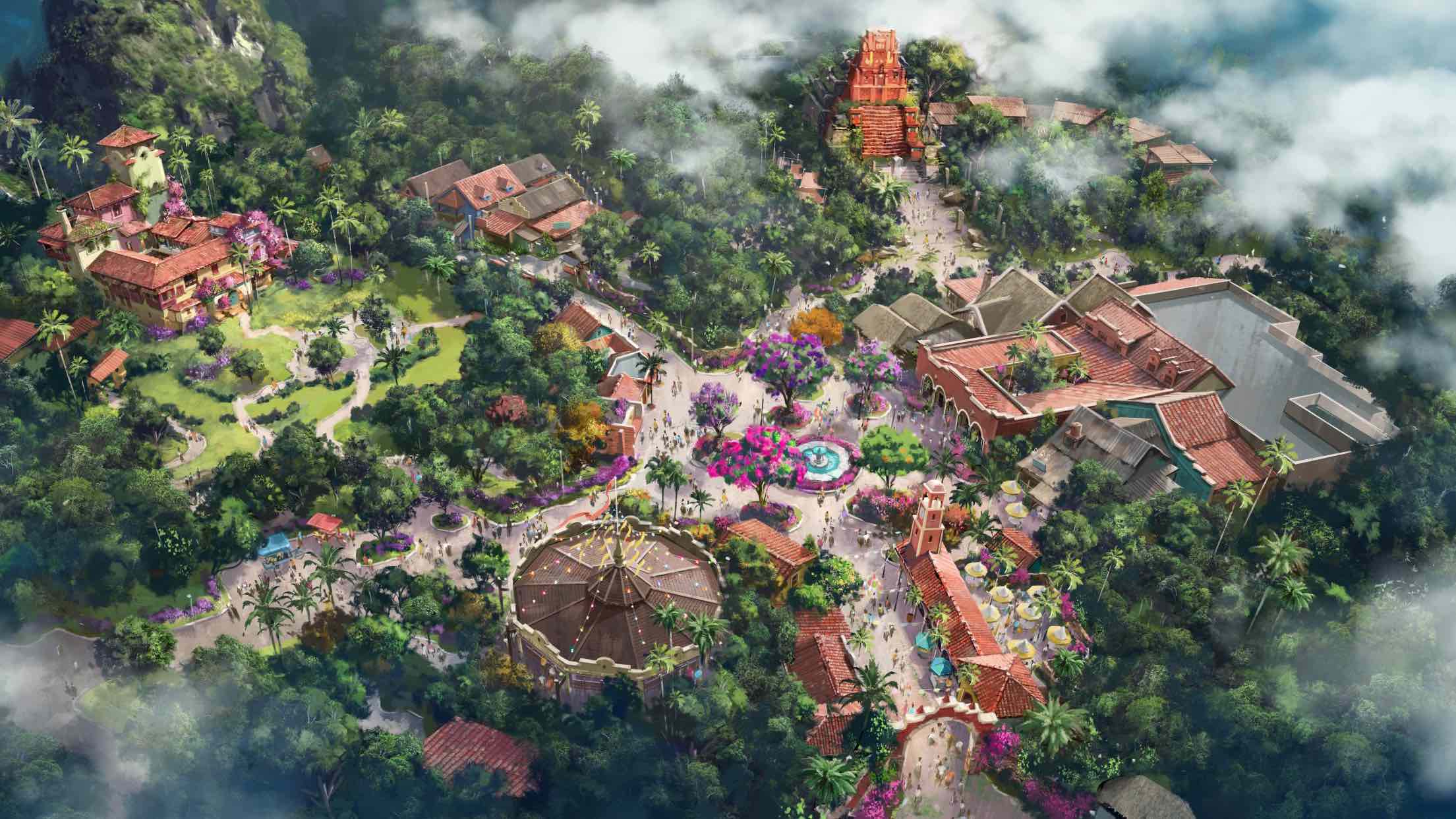 Arte conceptual de América Tropical en Disney World